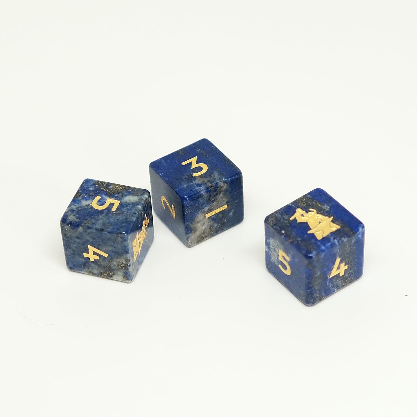 Natural Lapis Lazuli Gemstone D6 Dice. Game accessories for table-top game, board game and rpg. Gift for game lover