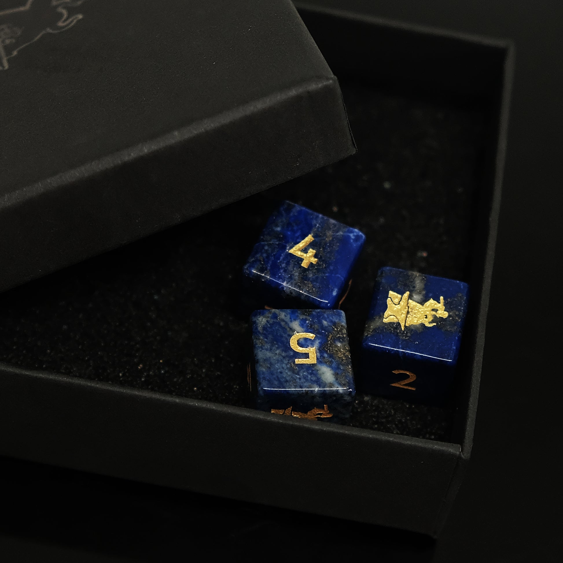 Natural Lapis Lazuli Gemstone D6 Dice. Game accessories for table-top game, board game and rpg. Gift for game lover