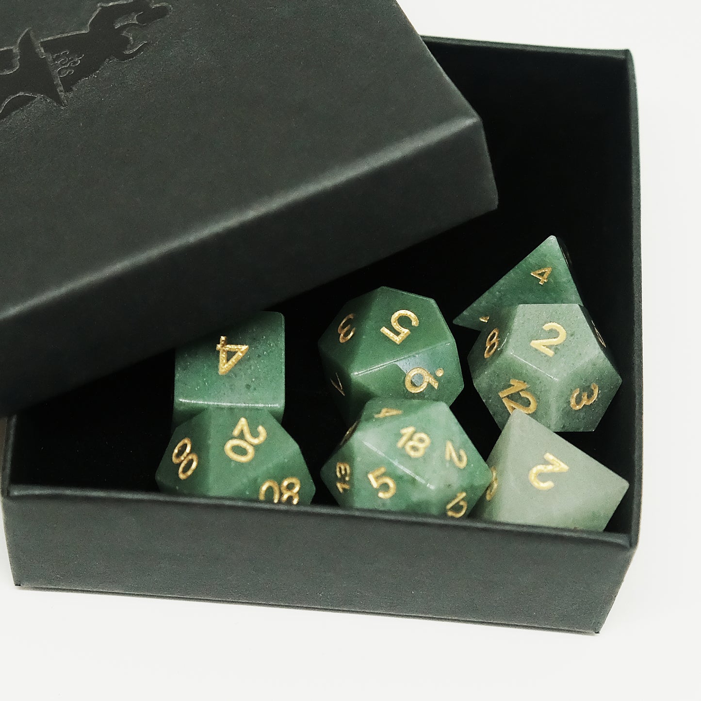 Element of Life Dice Set, Natural Aventurine Dice Set of 7, DND Role Playing Games and Card Games Gift for Gamer