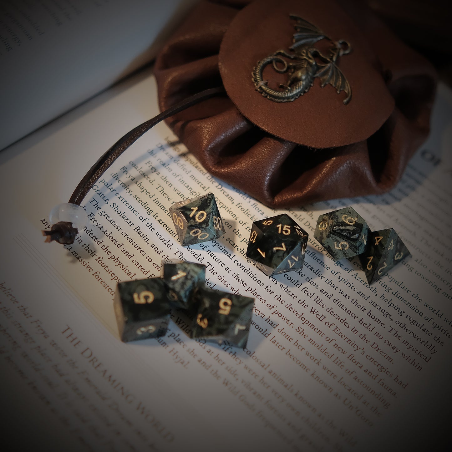 Natural Kambaba Jasper Gemstone Dice Set of 7